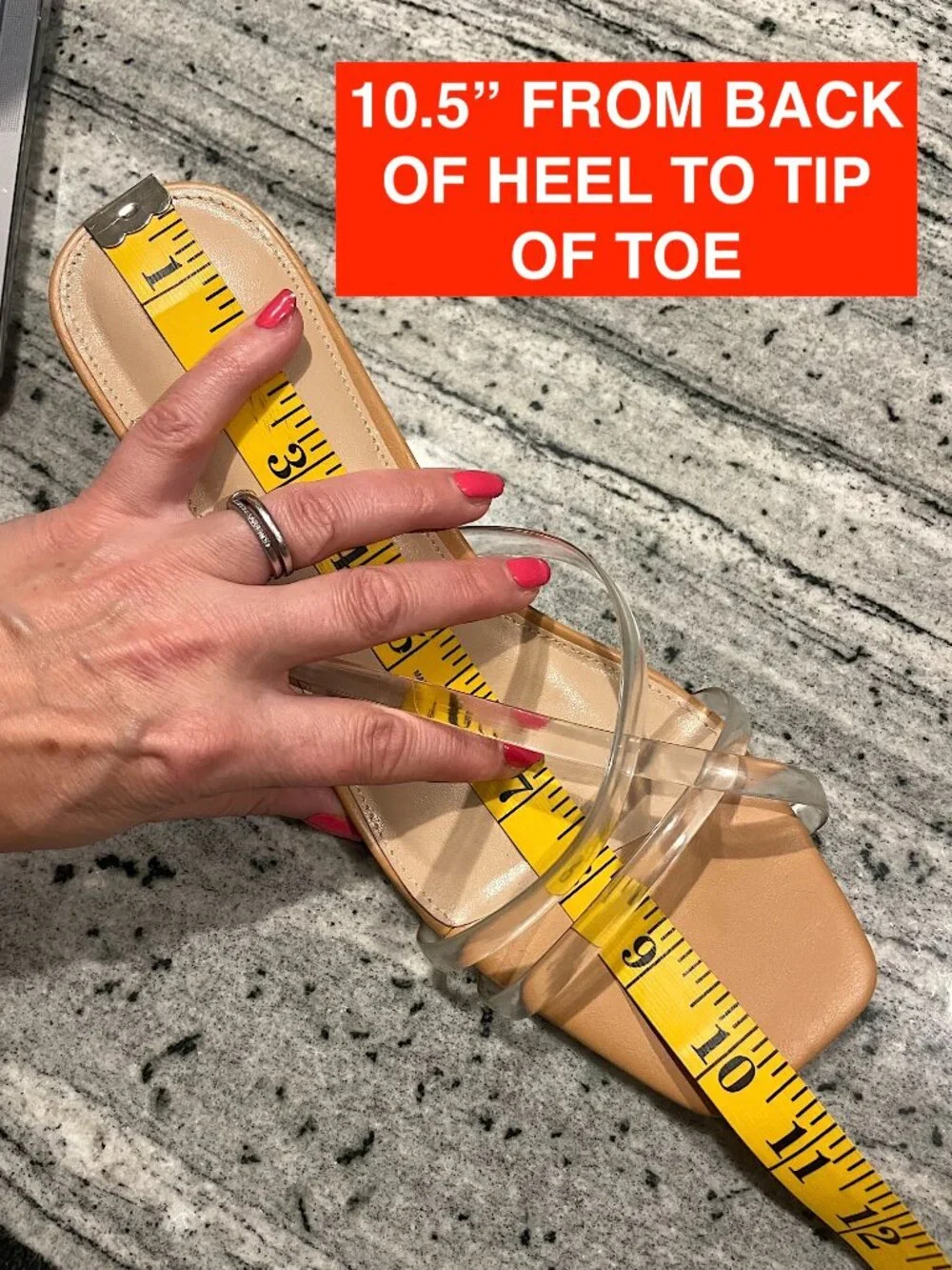 The Drop Clear Strap Slim Block Heel Sandals Quiet Luxury Tan 9.5 EUC